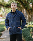 10oz Selvedge Denim Blanket Lined Chore Jacket - Indigo IHJ-149-IND