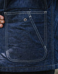 10oz Selvedge Denim Blanket Lined Chore Jacket - Indigo IHJ-149-IND