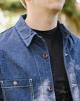 10oz Selvedge Denim Blanket Lined Chore Jacket - Indigo IHJ-149-IND