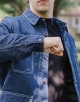 10oz Selvedge Denim Blanket Lined Chore Jacket - Indigo IHJ-149-IND
