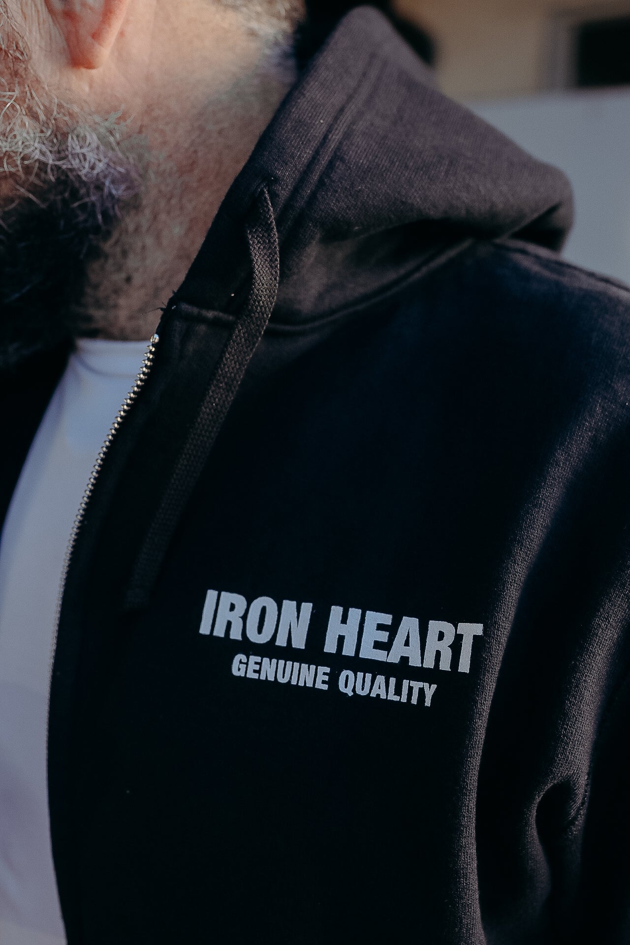 Printed 14oz Ultra Heavyweight Loopwheel Cotton Zippered Hoodie