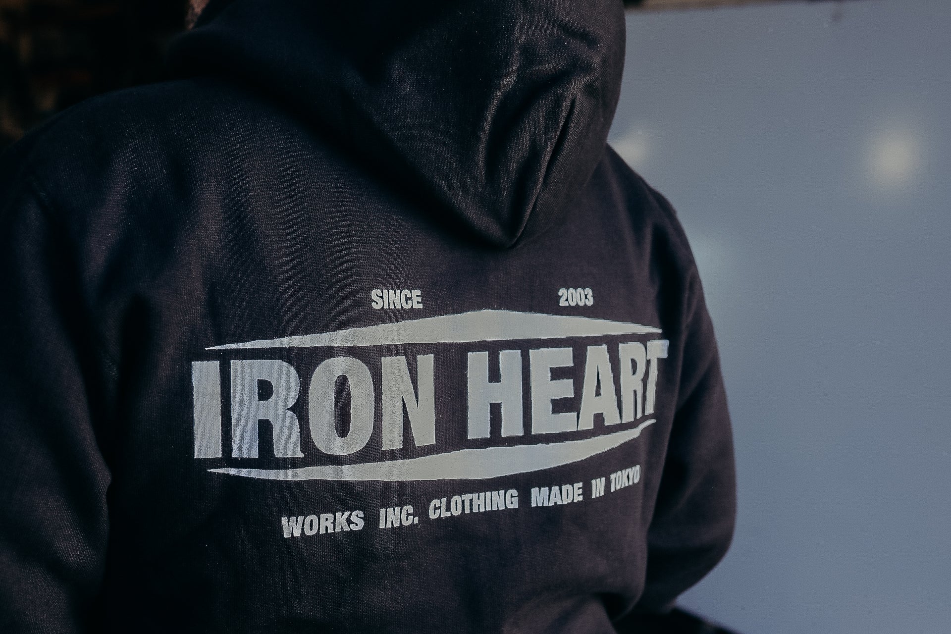 Printed 14oz Ultra Heavyweight Loopwheel Cotton Zippered Hoodie - Black IHSW-76L-BLK