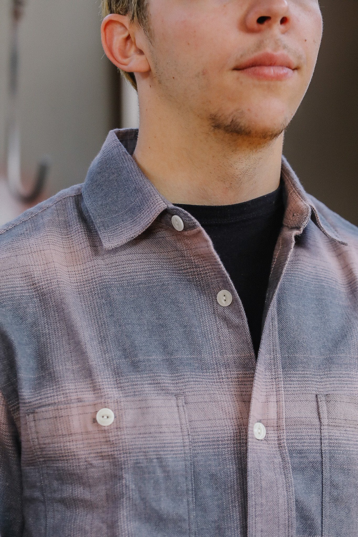Utility Flannel- Mauve Ombre