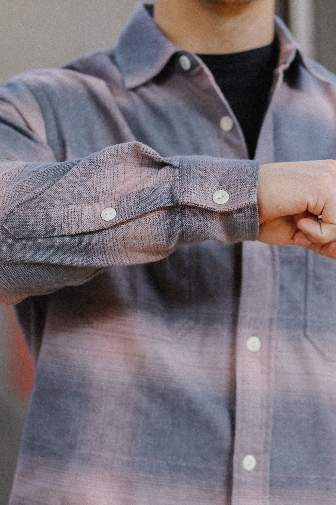 Utility Flannel- Mauve Ombre
