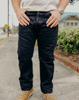 IH-888S-21od 21oz Selvedge Denim Medium/High Rise Tapered Cut Jeans - Indigo Overdyed Black
