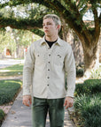 13oz Oxford Cloth Work Overshirt - Ivory IHSH-423-IVO