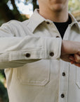 13oz Oxford Cloth Work Overshirt - Ivory IHSH-423-IVO