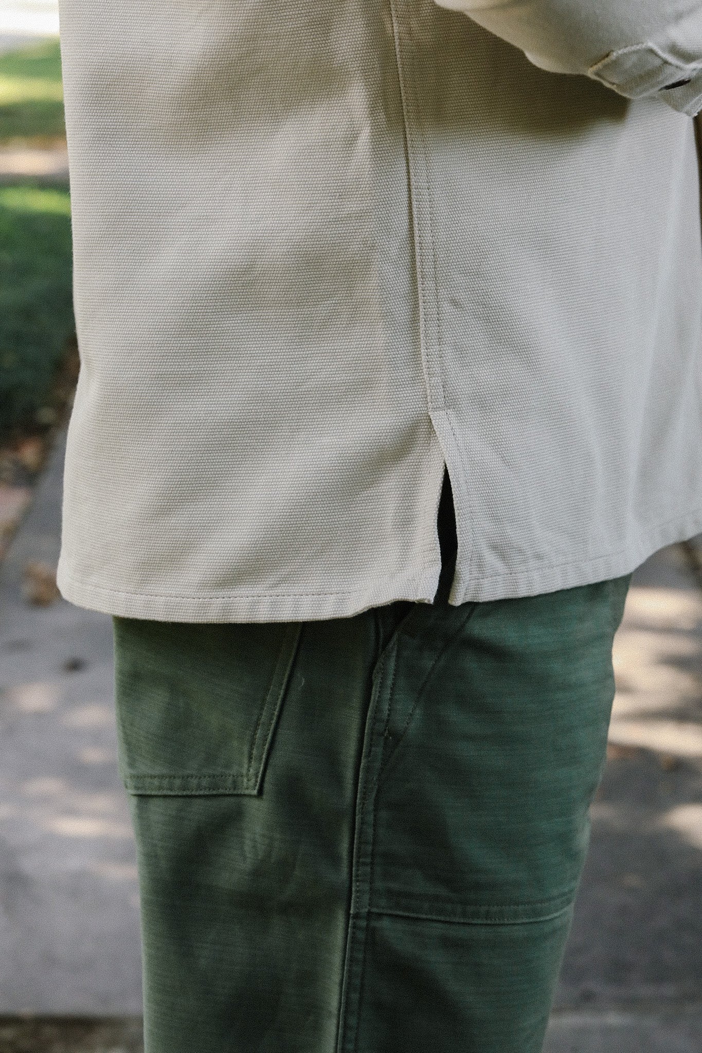 13oz Oxford Cloth Work Overshirt - Ivory IHSH-423-IVO