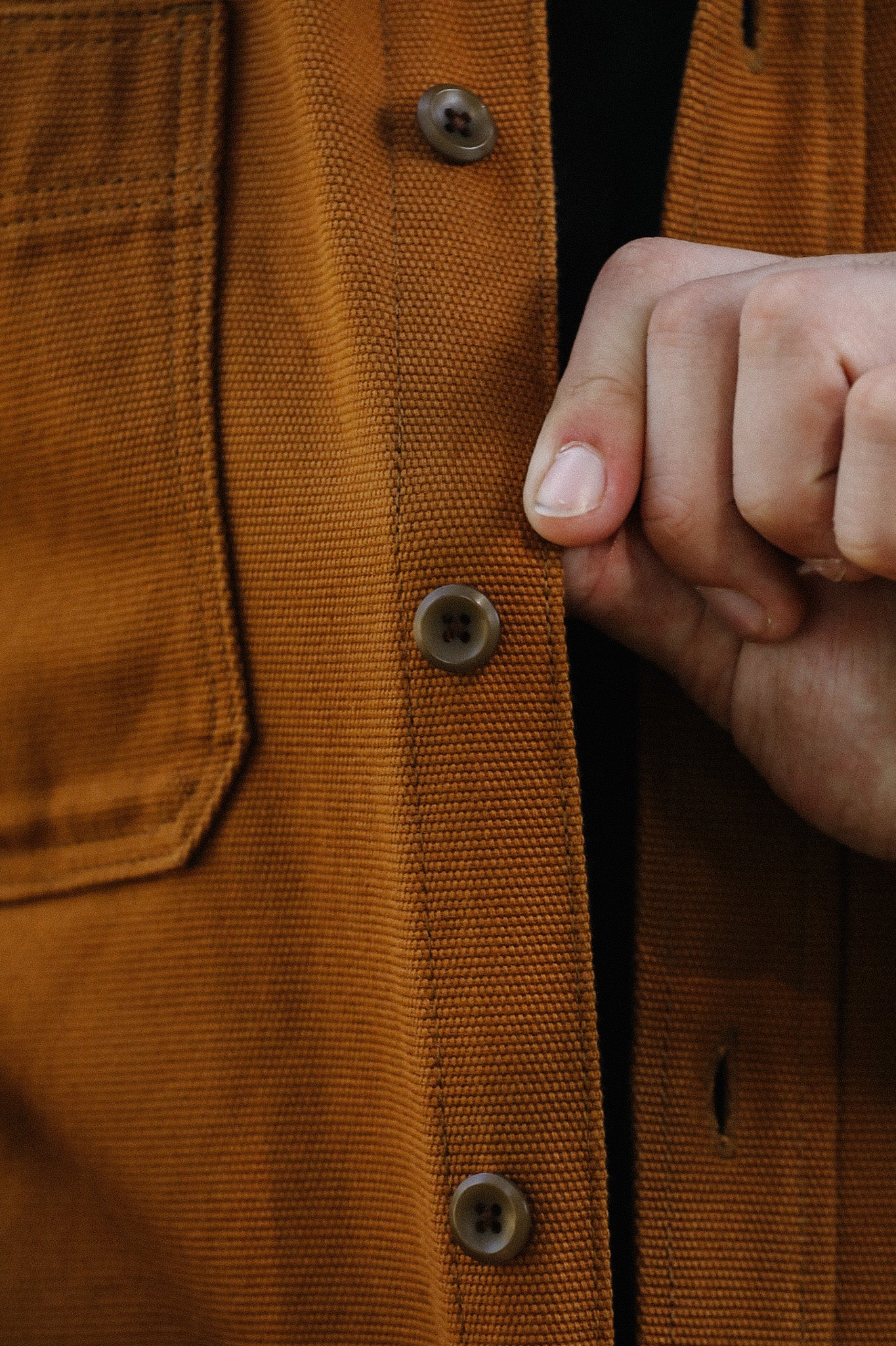 13oz Oxford Cloth Work Overshirt - Camel IHSH-423-CAM