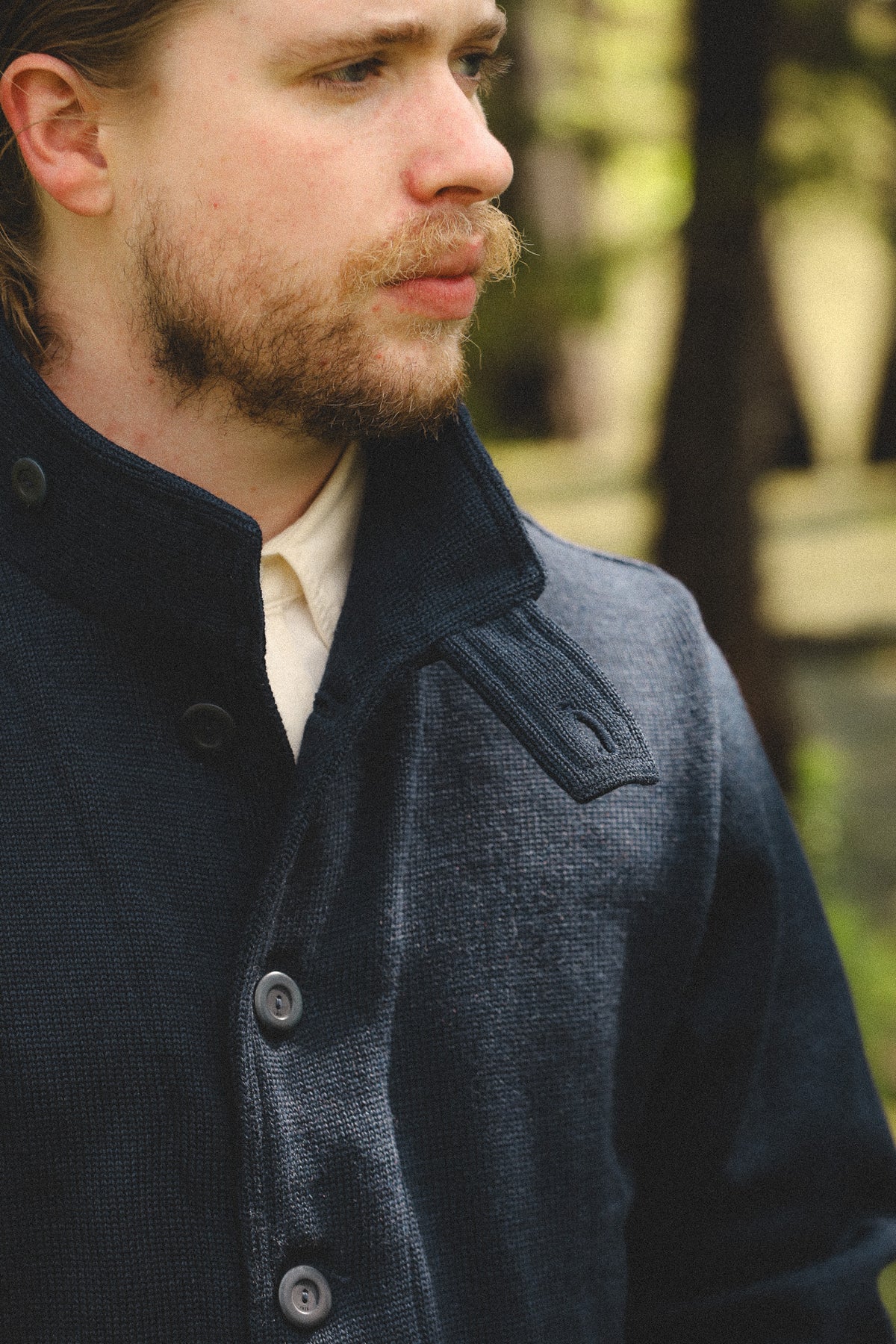 Dehen 1920 Submariner Sweater Coat- Dark Navy