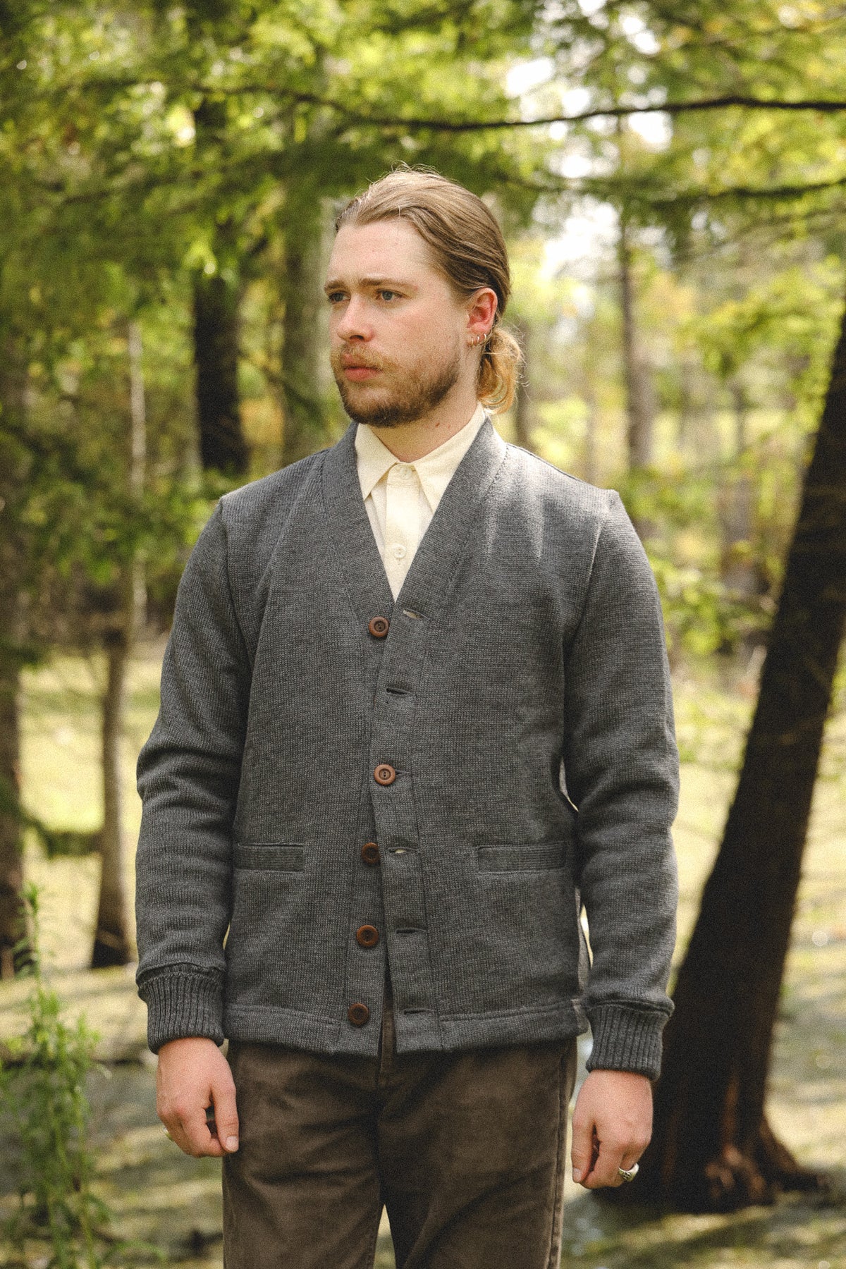 Dehen 1920 Classic Cardigan - Charcoal