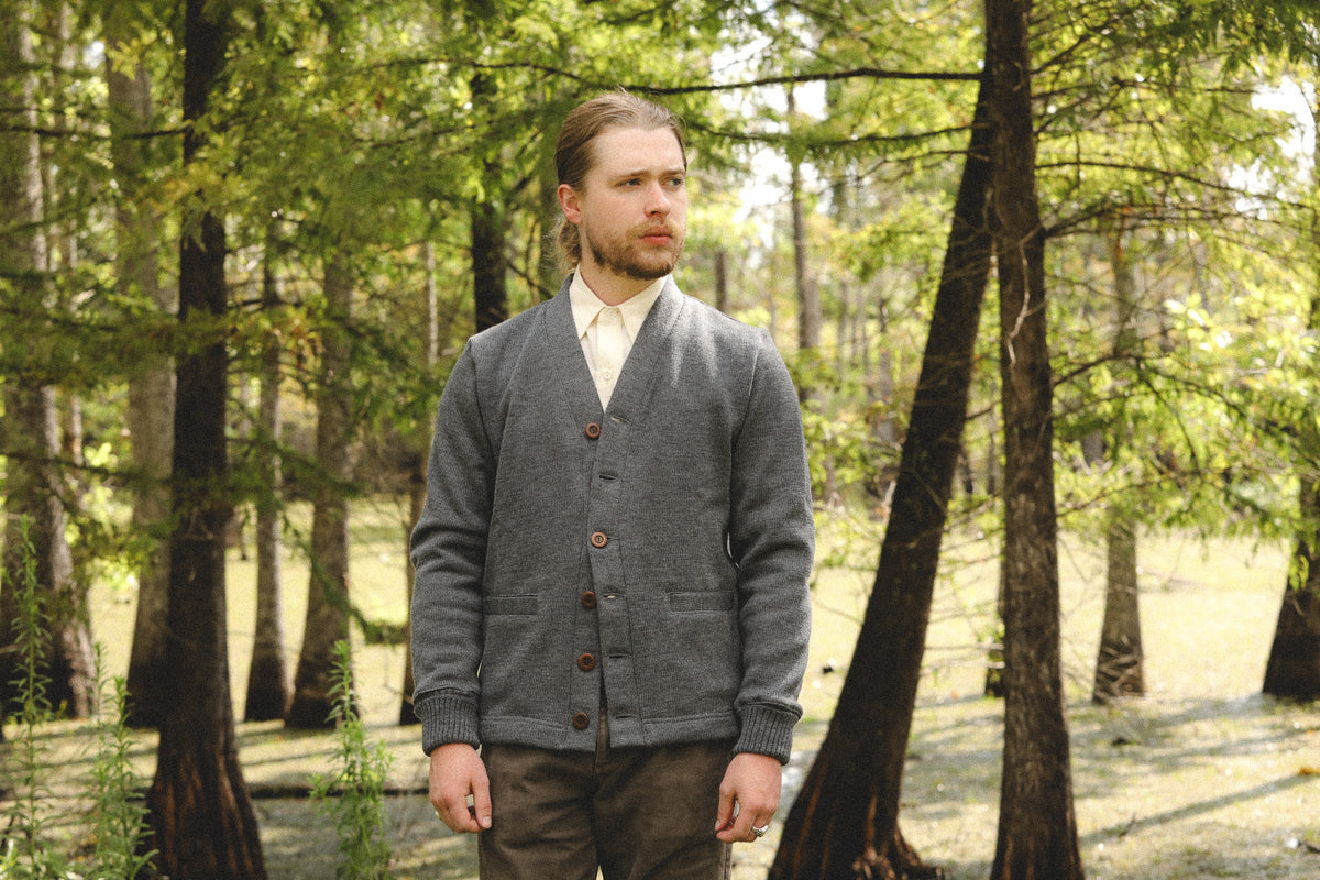 Dehen 1920 Classic Cardigan - Charcoal