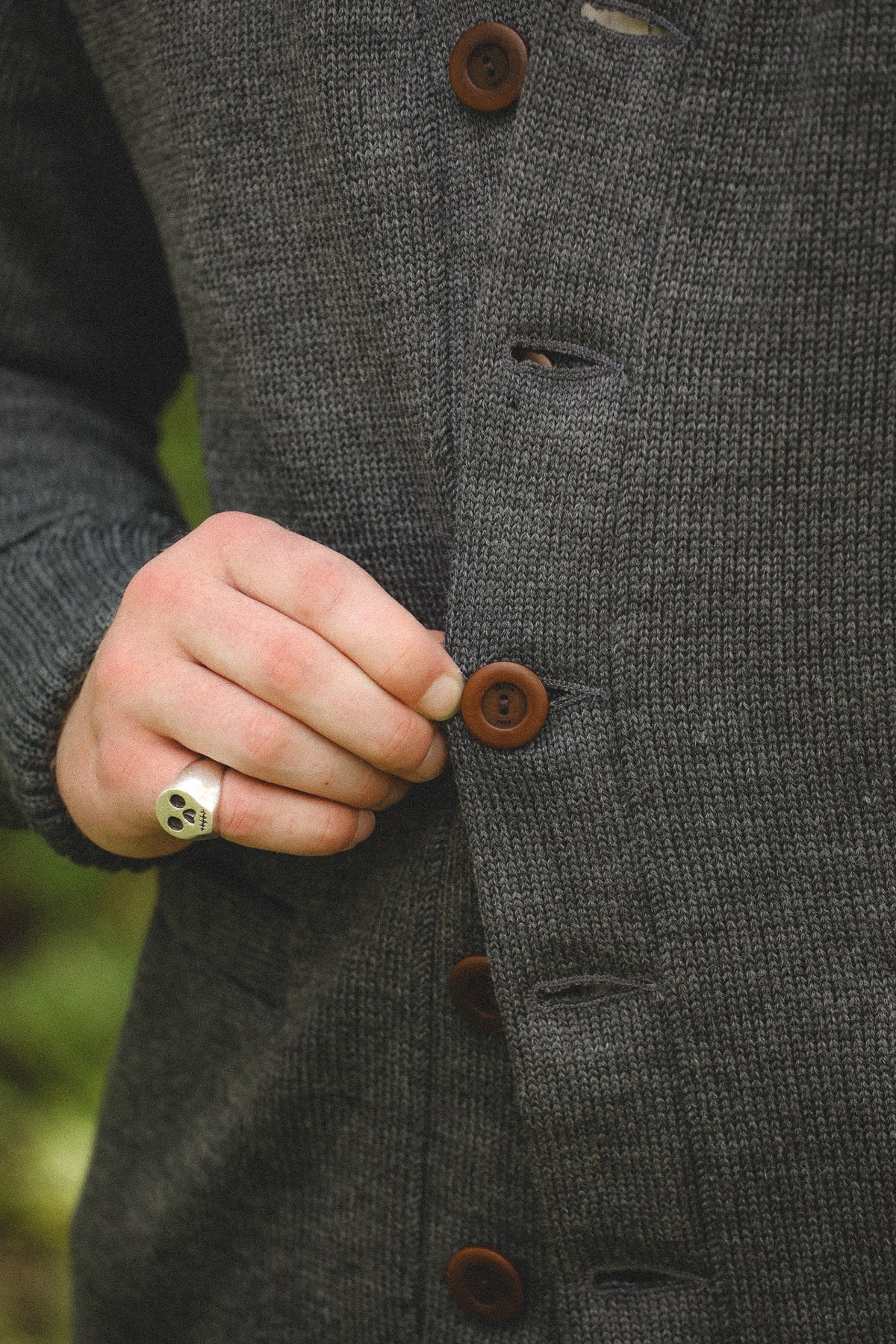 Dehen 1920 Classic Cardigan - Charcoal
