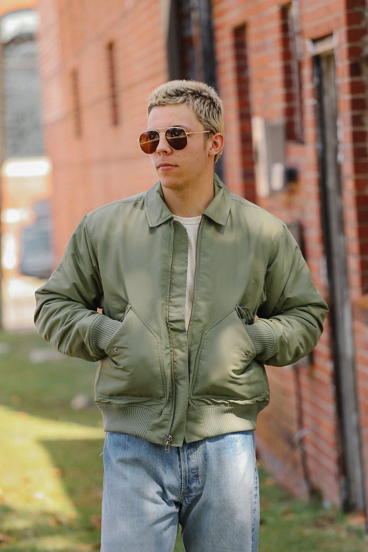 CWU Flight Jacket - Sage Aviator Satin