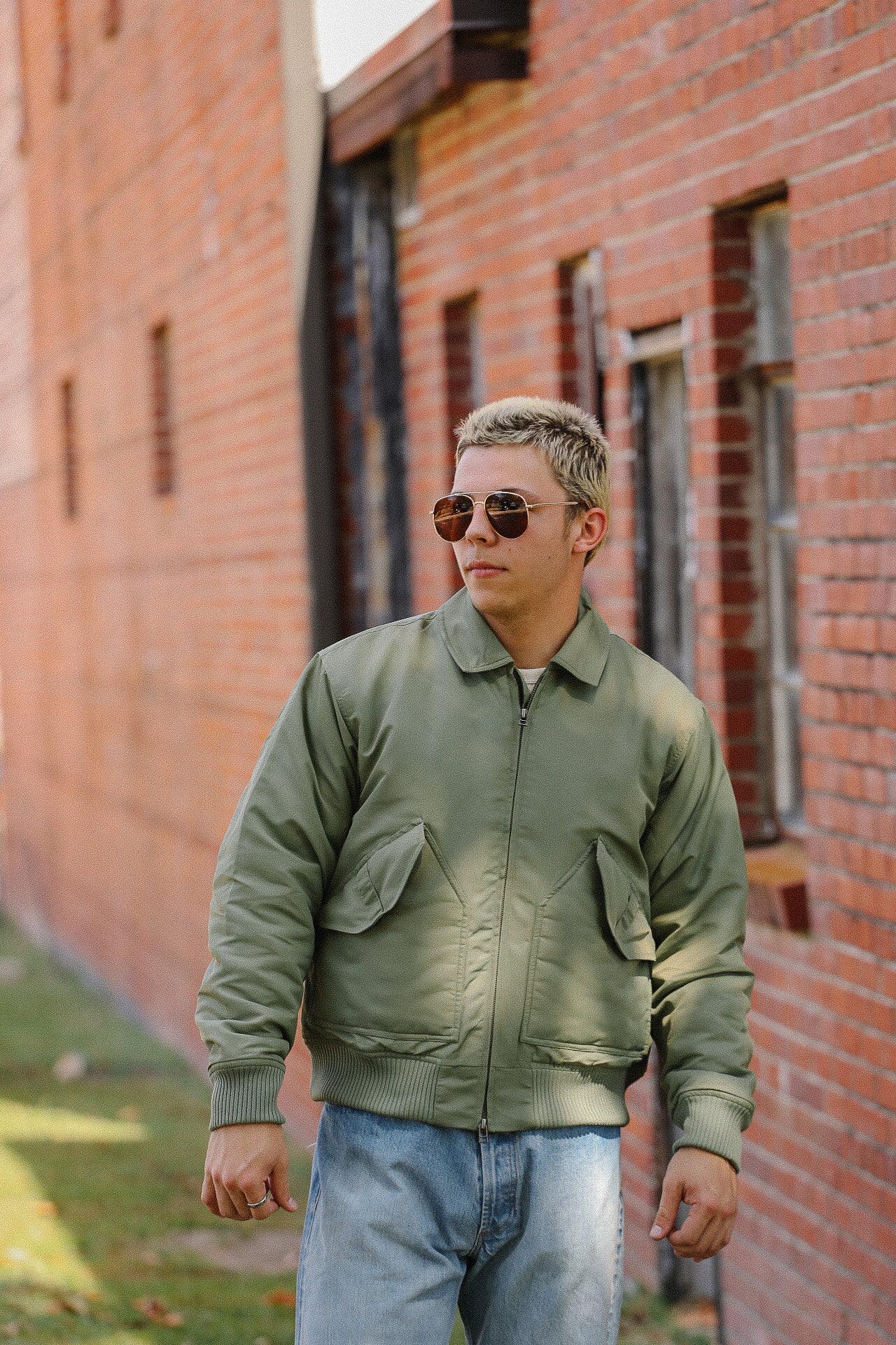 CWU Flight Jacket - Sage Aviator Satin