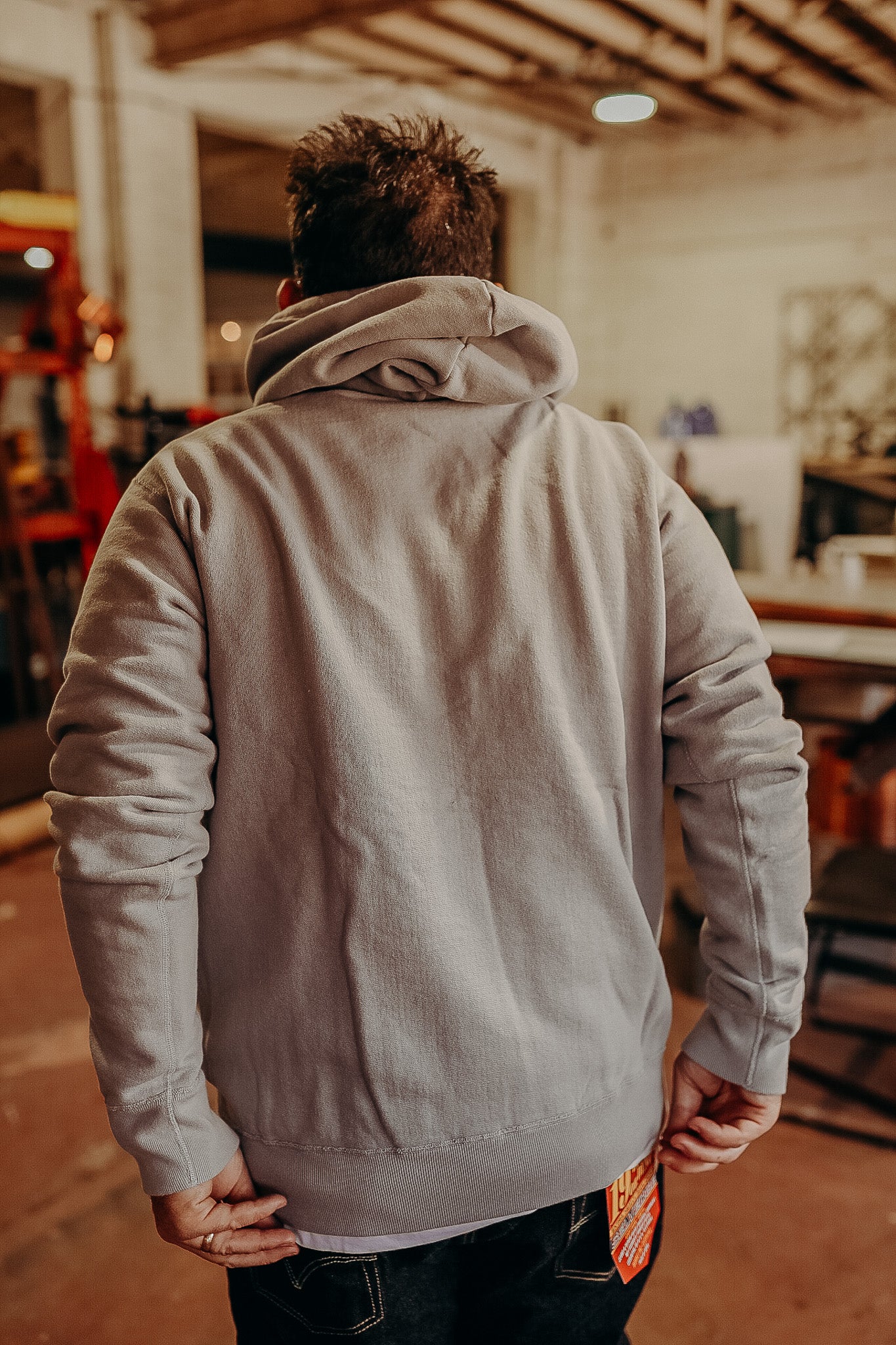 14oz Ultra Heavyweight Loopwheel Cotton Hoodie - GREY IHSW-49-GRY