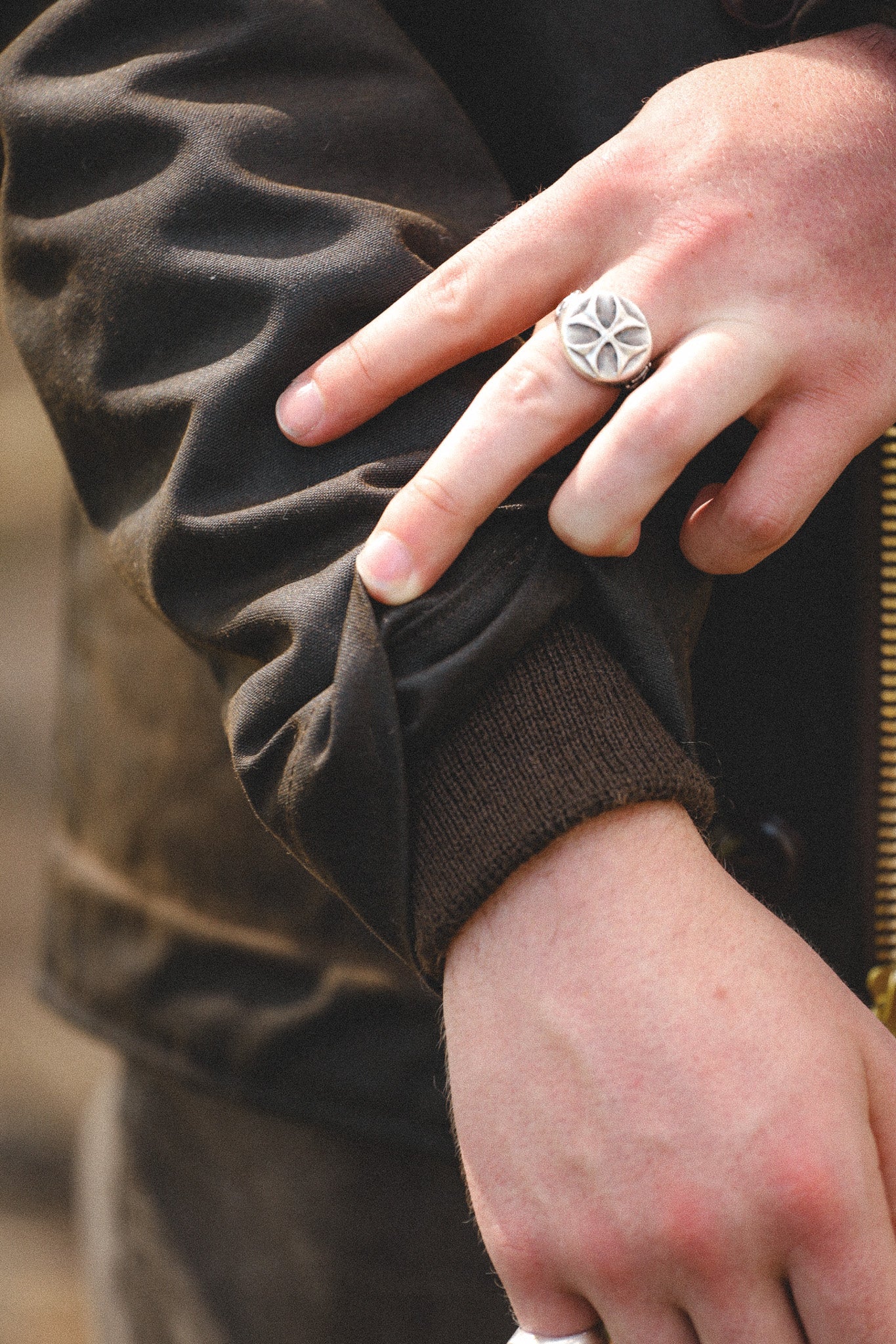 Dehen 1920 N-1 Deck Jacket Waxed Canvas- Fossil Brown/ Kodiak