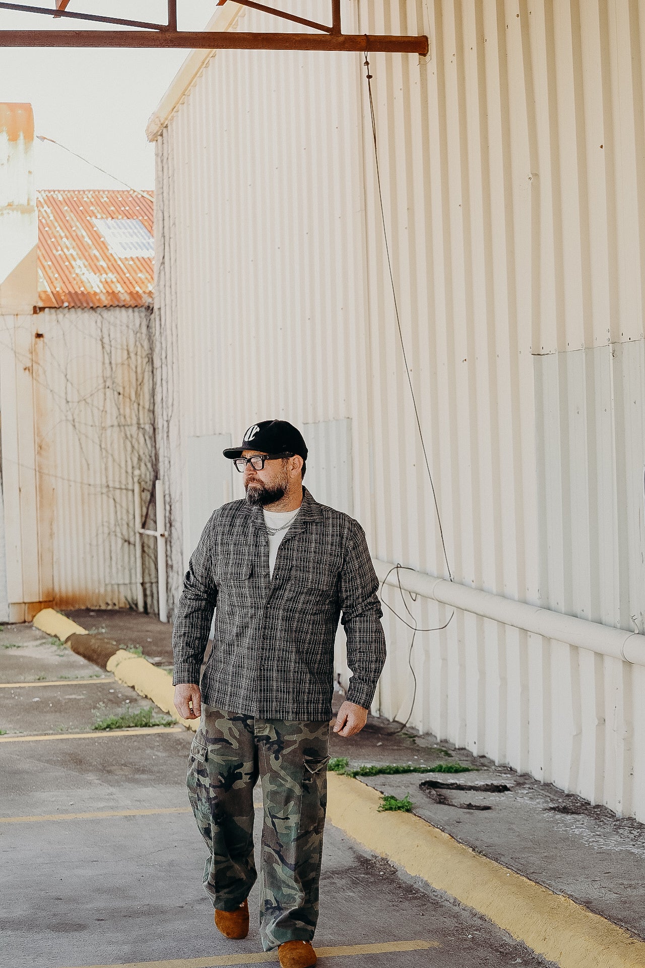 トップス TENDERLOIN16SS CHECKER OPEN COLLAR SHIRT TENDERLOIN16SS CHECKER OPEN COLLAR SHIRT（3sixteen Open