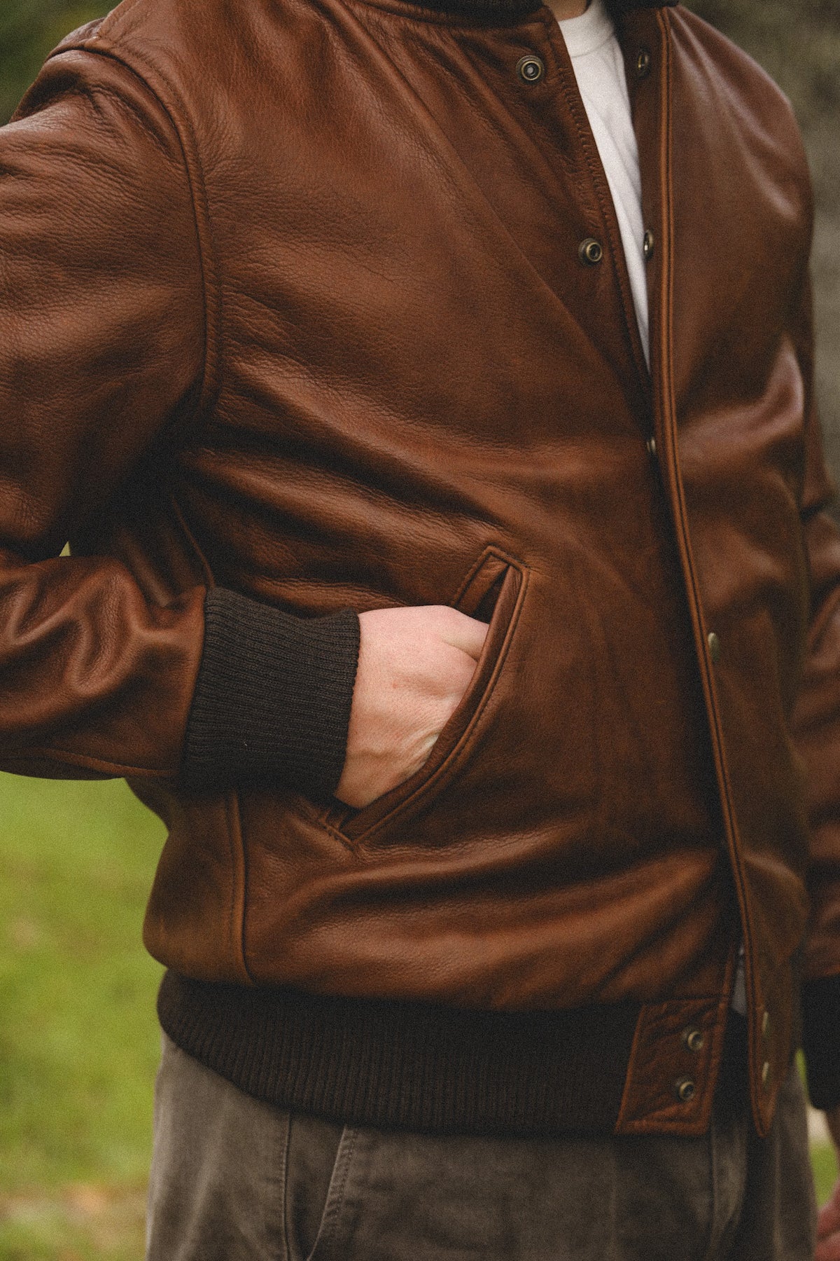Dehen 1920 All-City Leather Jacket- Espresso