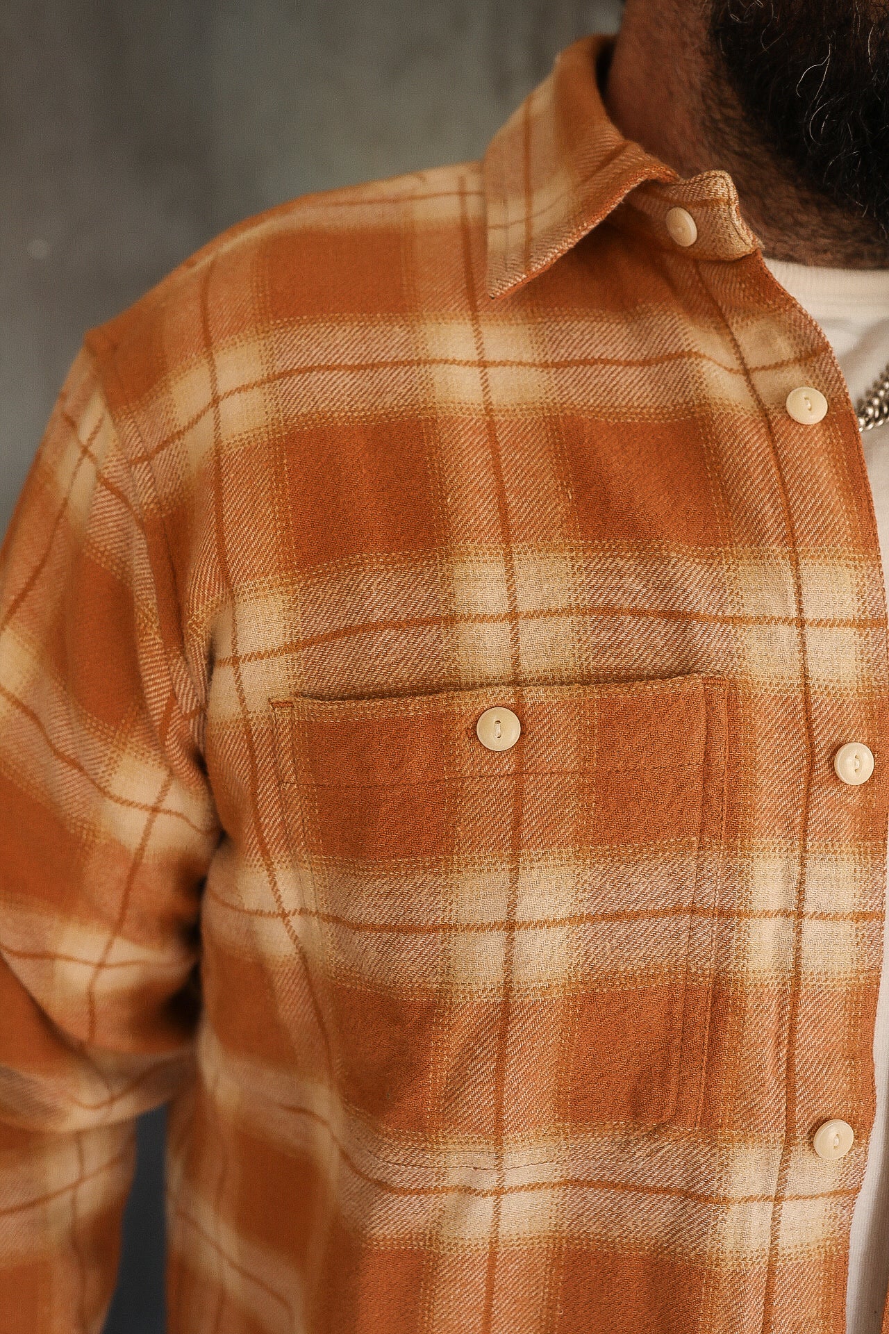 Utility Flannel-Amber Plaid