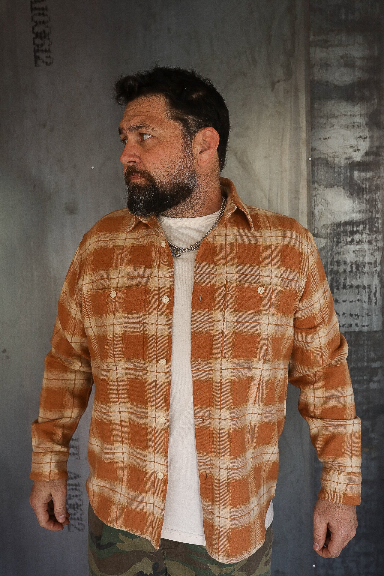 Utility Flannel-Amber Plaid