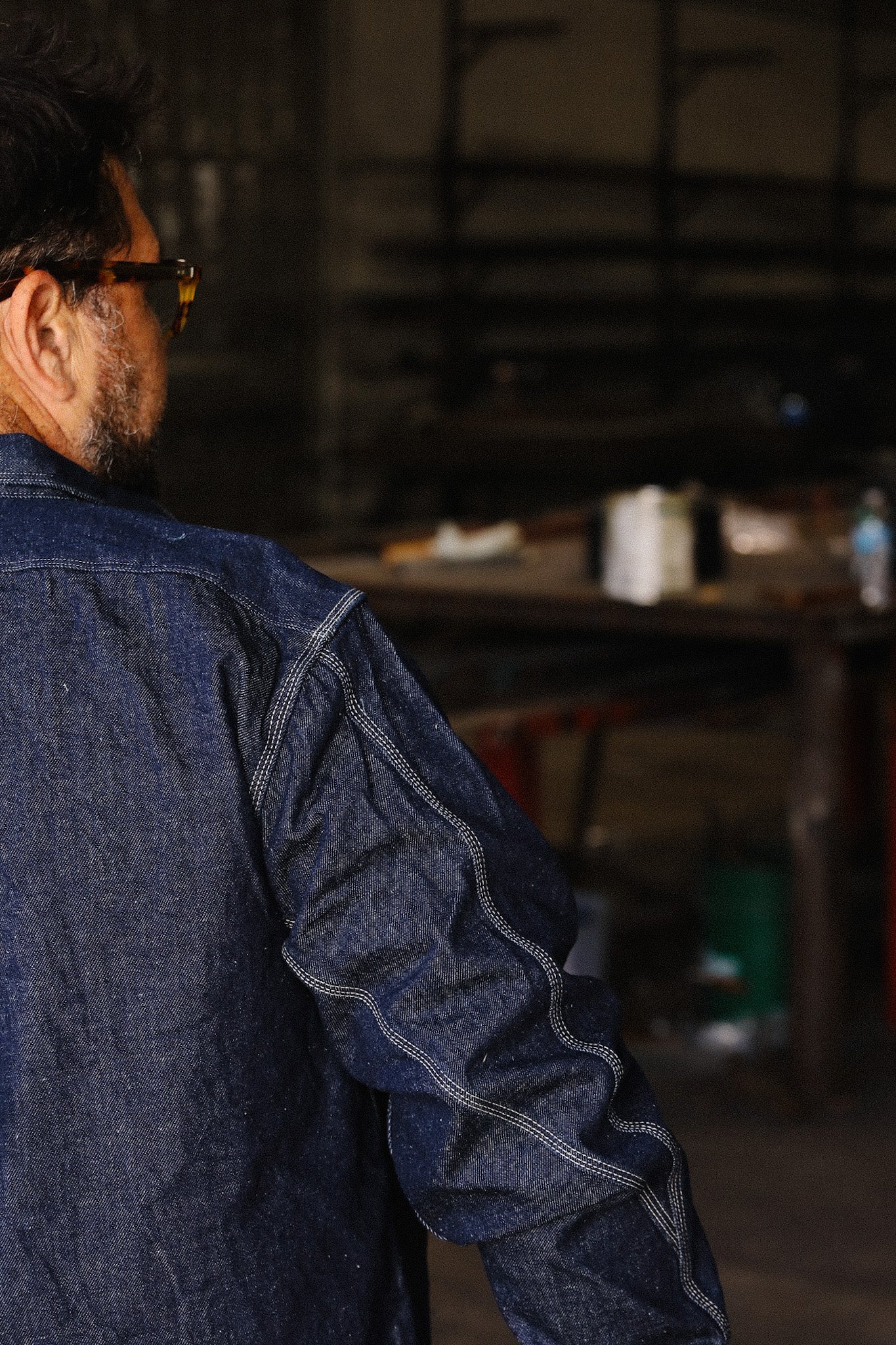 Samurai Cotton Denim Work Shirt- Indigo (SJWS-SC02)