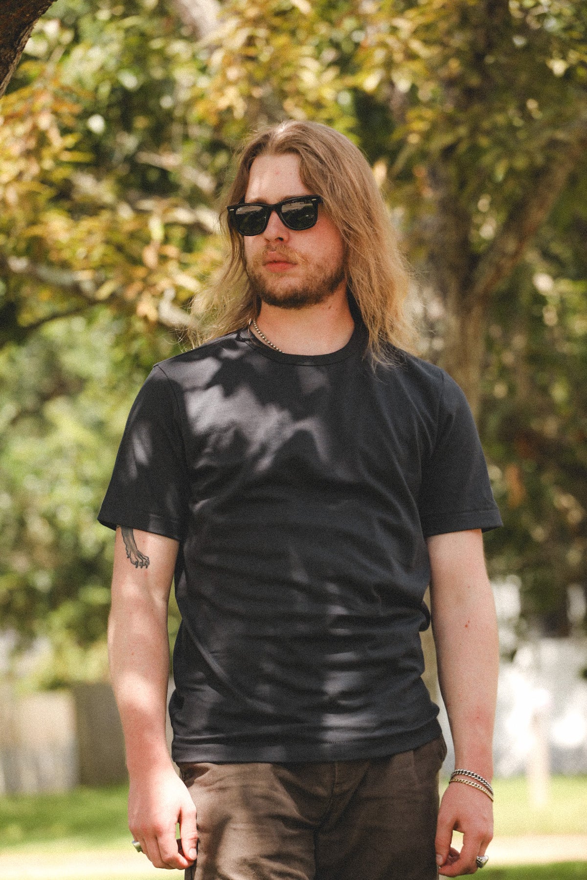 2M15 Merz b. Schwanen Mid-Century Machine Refined Fit T-Shirt- 98 Charcoal