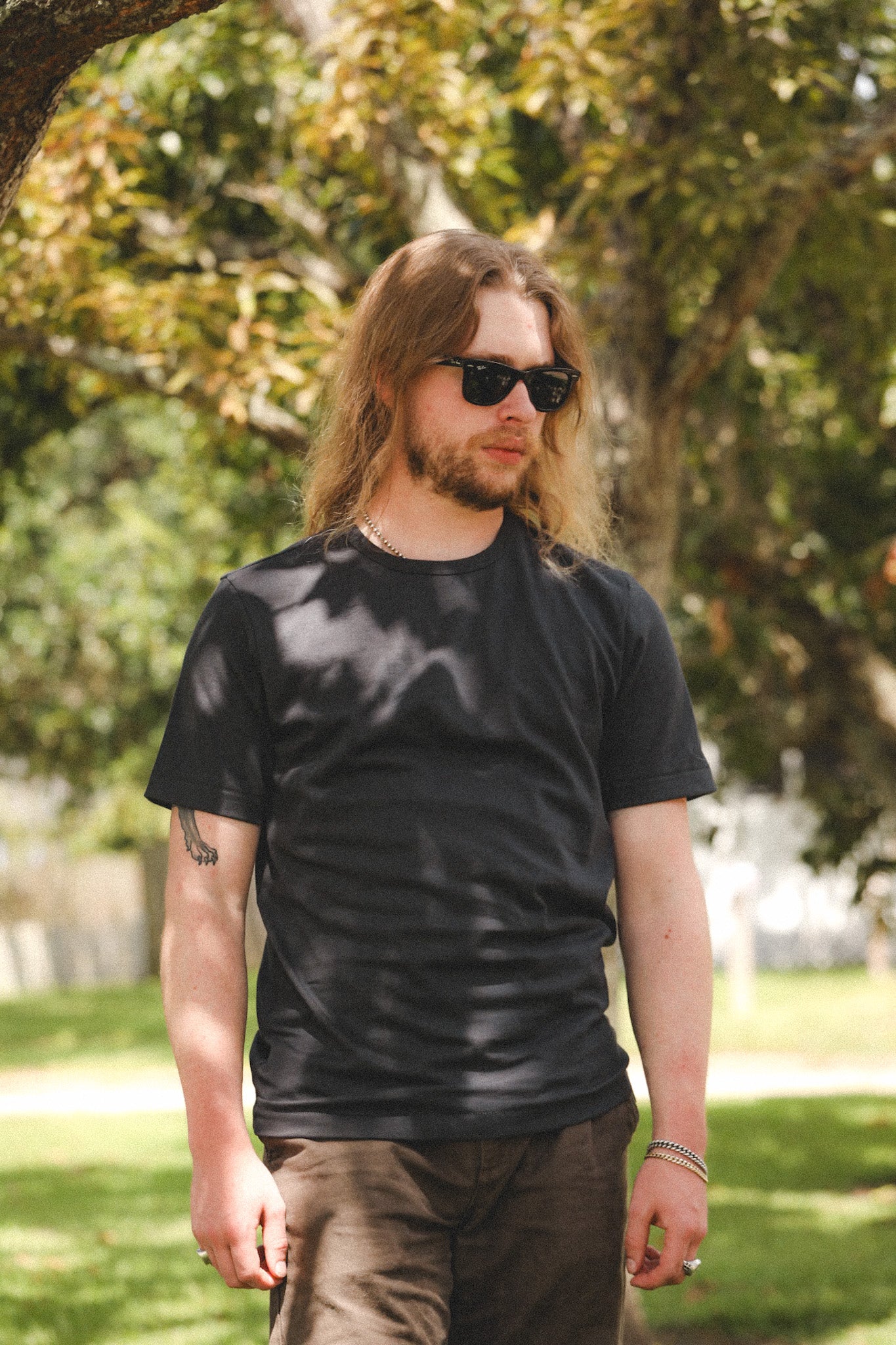 2M15 Merz b. Schwanen Mid-Century Machine Refined Fit T-Shirt- 98 Charcoal
