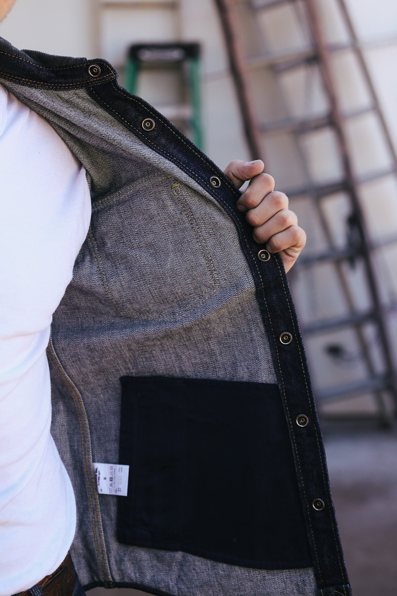 16oz Selvedge Denim CPO Shirt - Indigo IHSH-427-IND