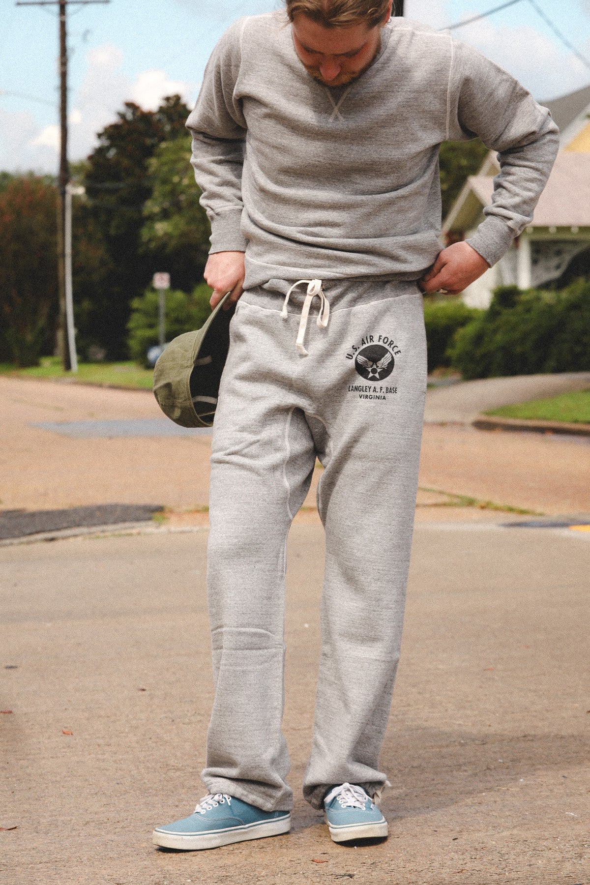 BR40973 Buzz Rickson U.S. Air Force Sweat Pants- Gray