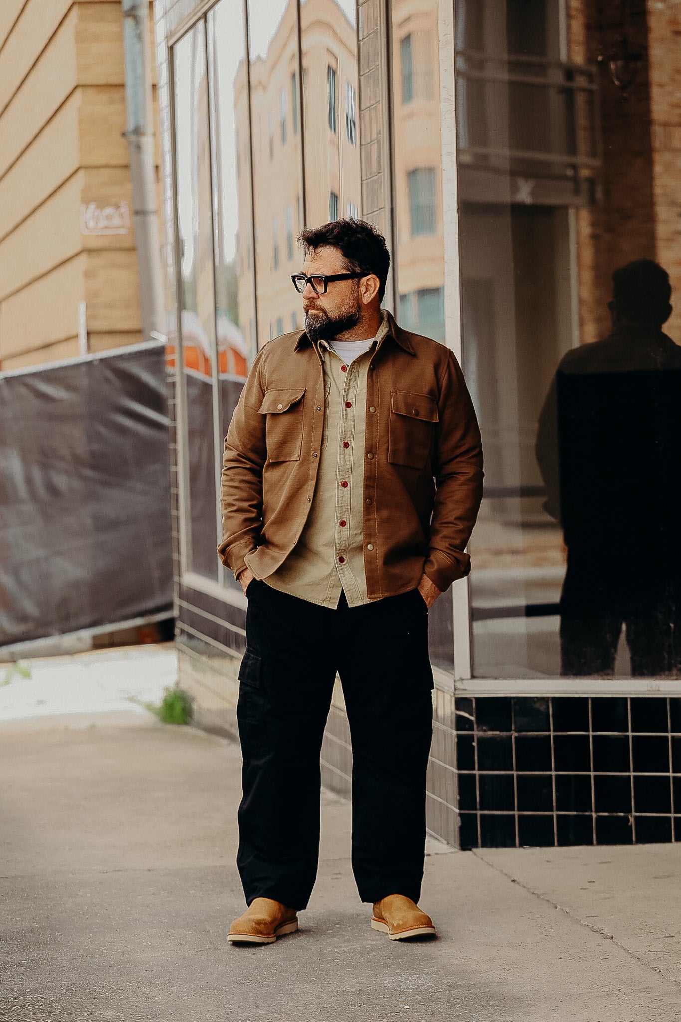 Oxford Overshirt- Brushed Brown