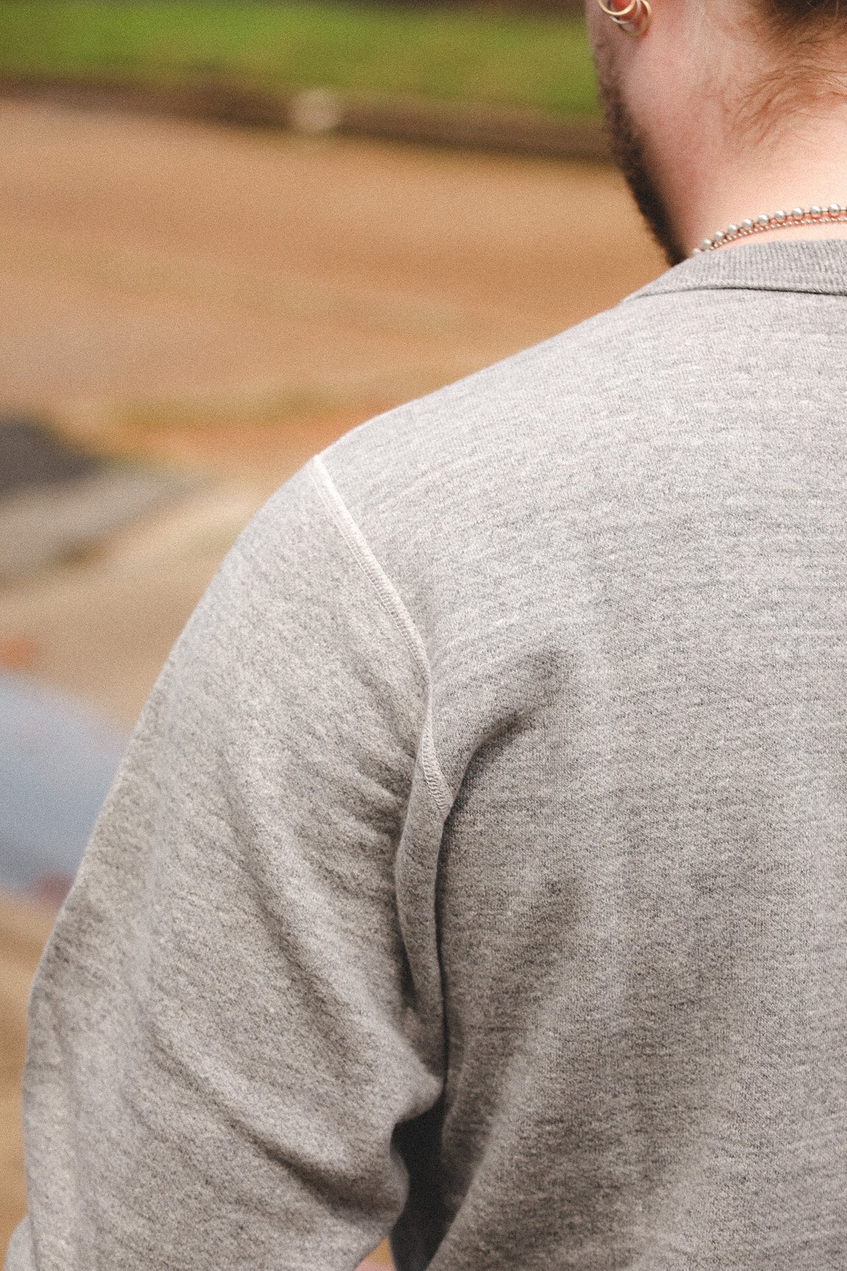 BR65622 Buzz Rickson Set-In Crew Neck Sweatshirt- Grey