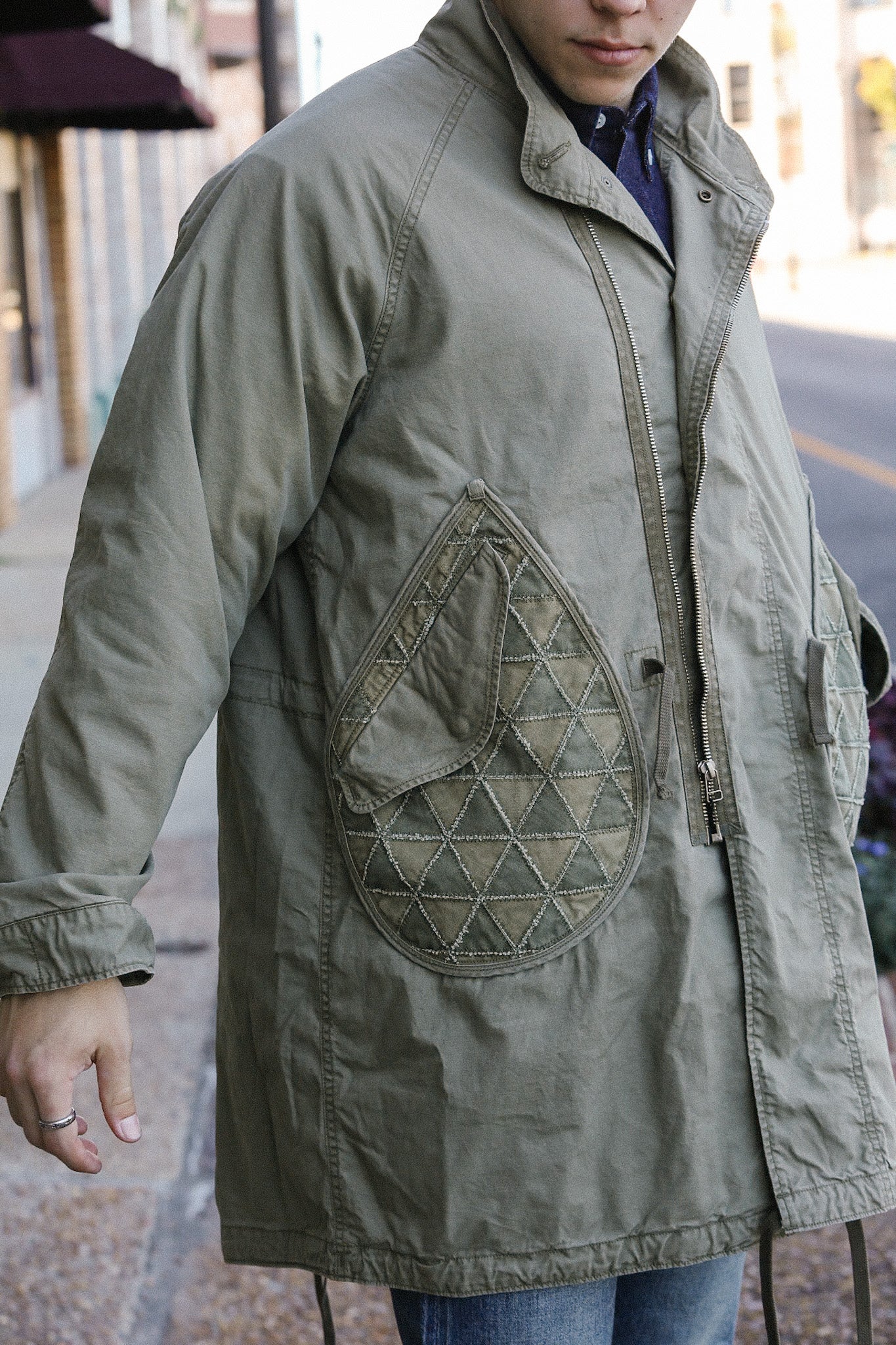 Tsugihagi Fishtail Jacket- Boro Green (MSP-4017) – Iron Shop