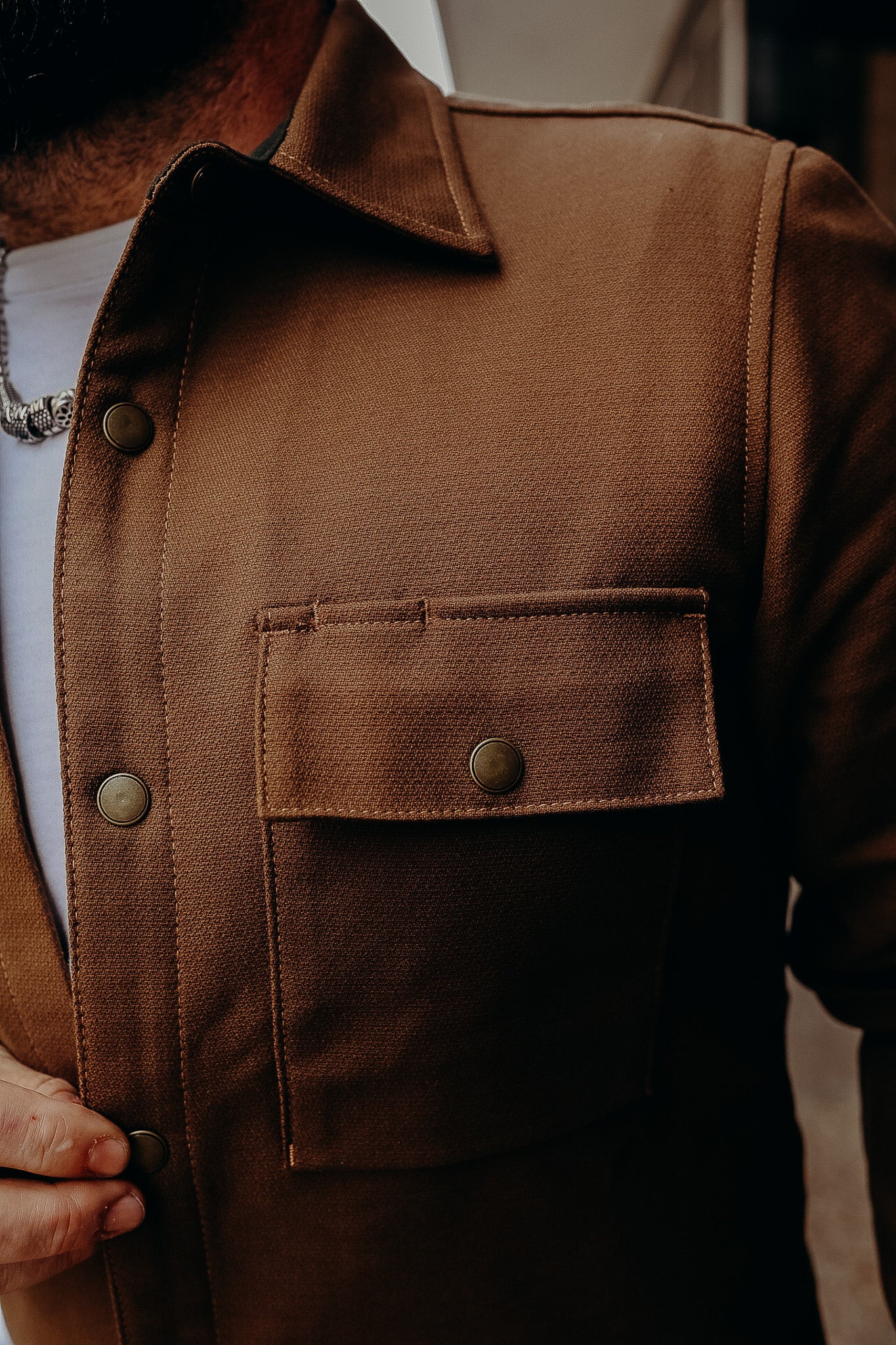 Oxford Overshirt- Brushed Brown