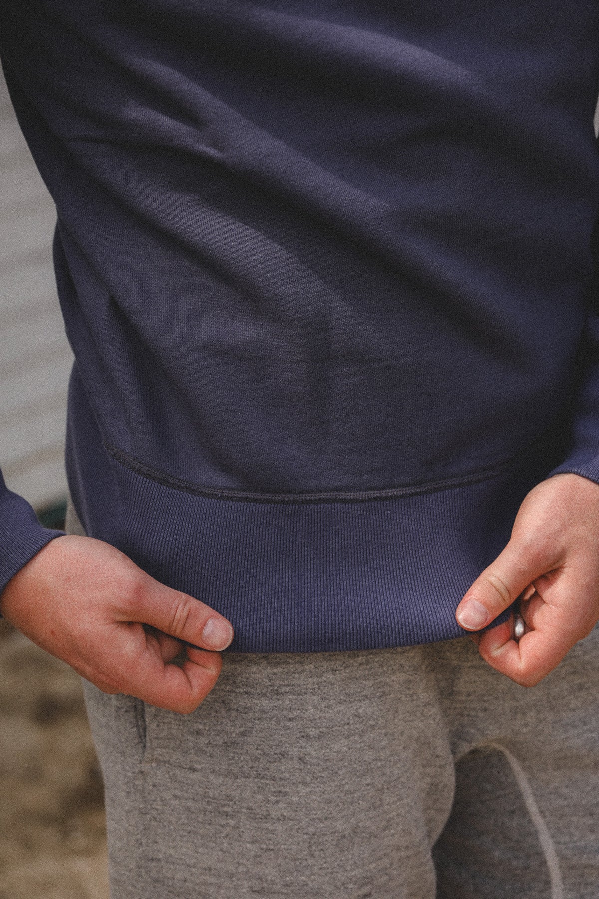 BR65622 Buzz Rickson Set-In Crew Neck Sweatshirt- Navy