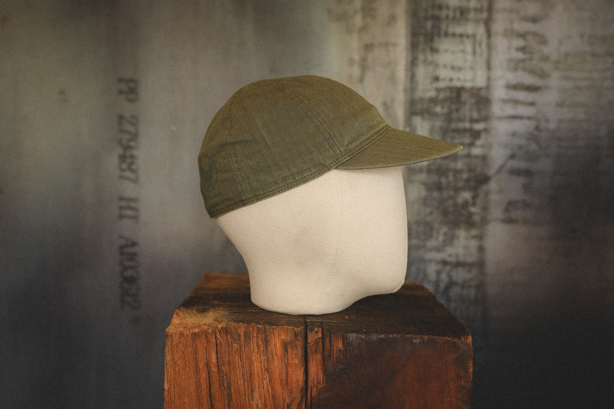 BR02536 Buzz Rickson Type A-3 Herringbone Mechanic Cap- Olive