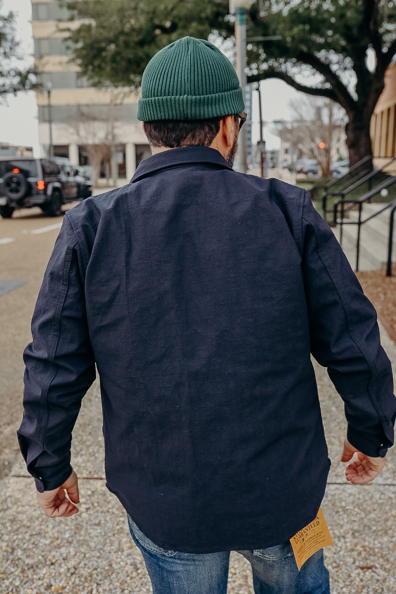 Oxford Overshirt- Navy Nylon Grid