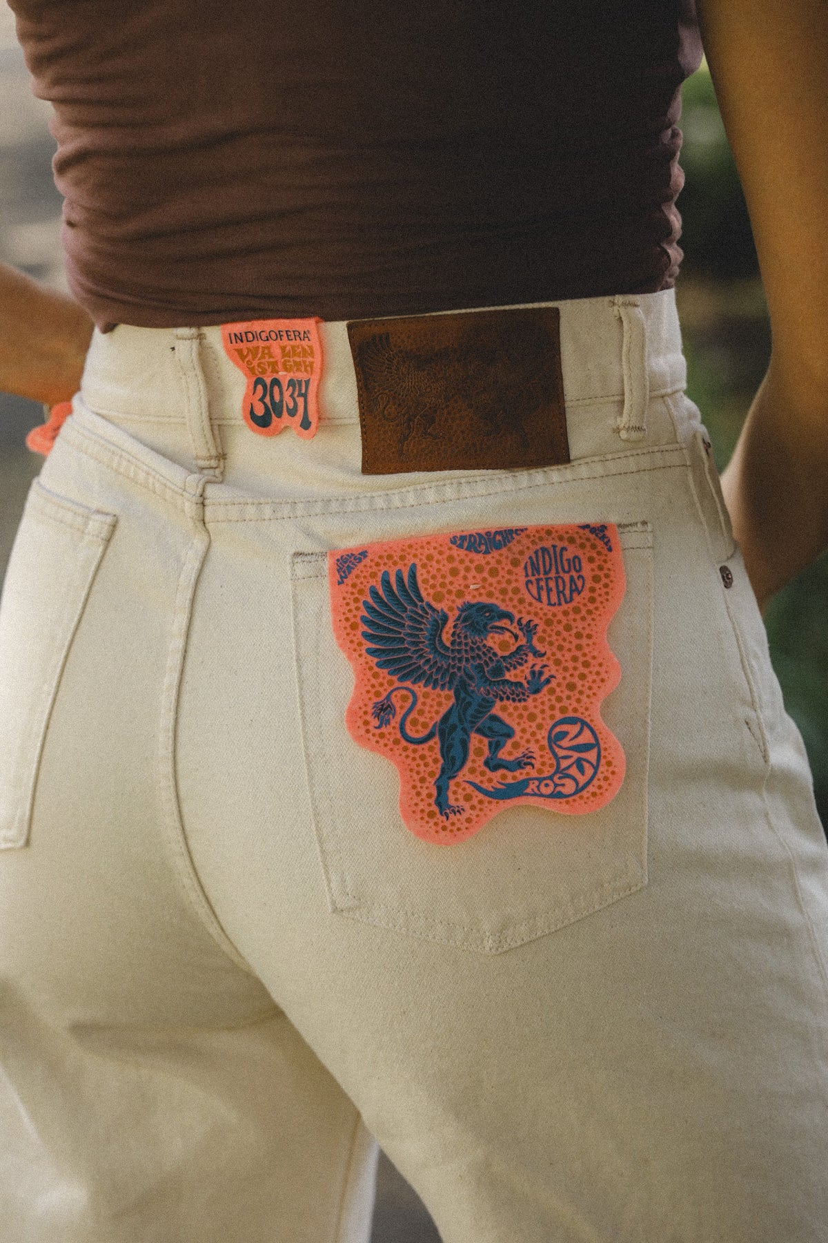 Indigofera Roslyn Women's Jeans- Broken Twill Ecru