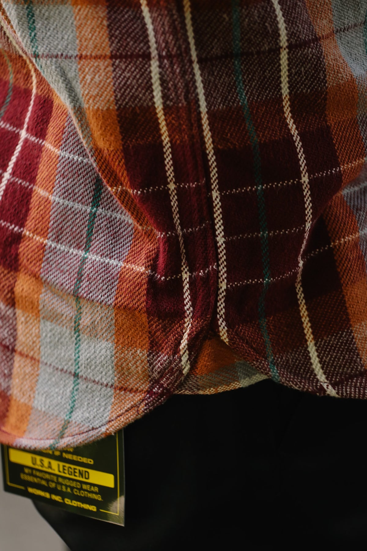 502653 UES Heavy Flannel Shirt- Wine
