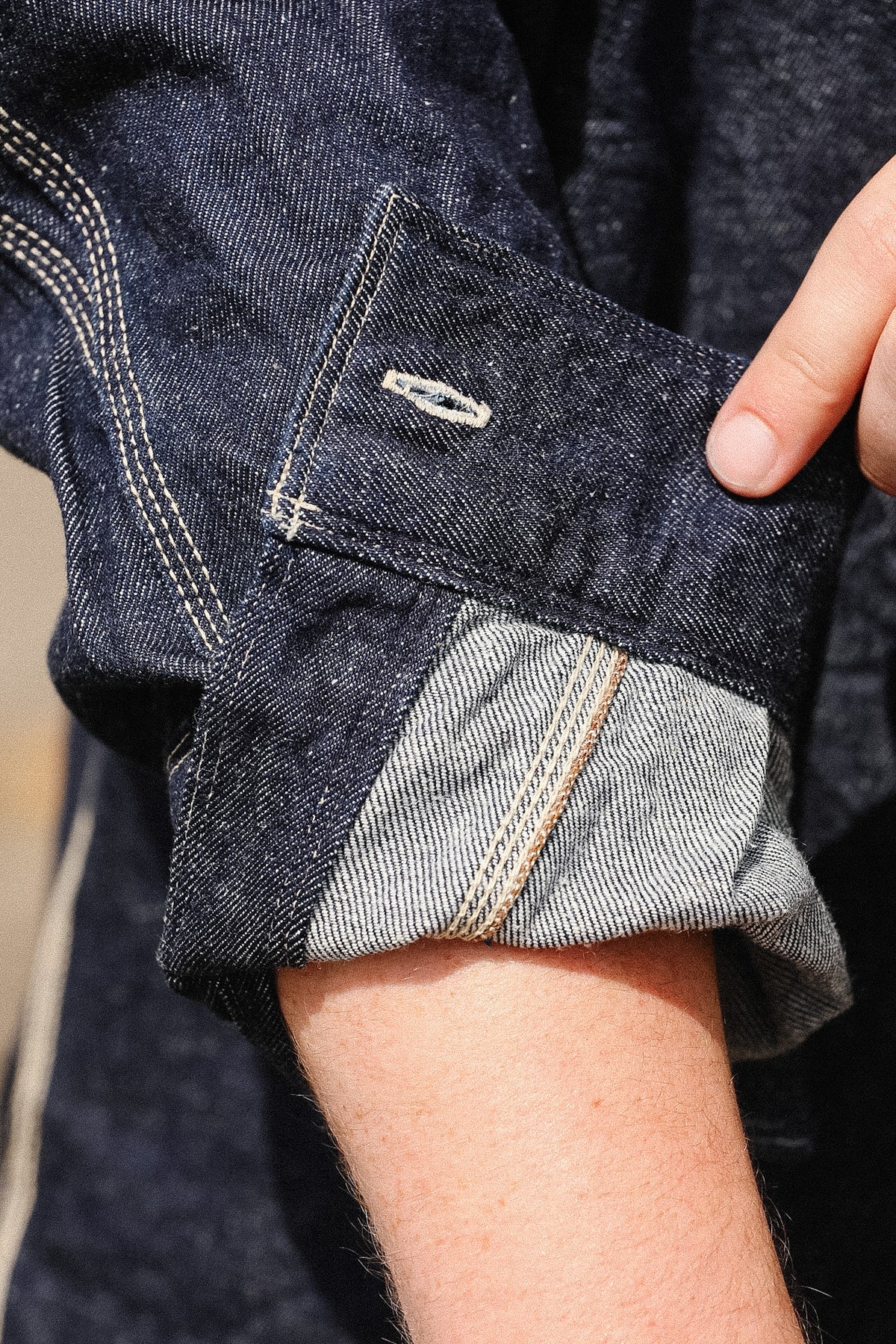 SJWS-SC02 Samurai Jeans Cotton Denim Work Shirt- Indigo