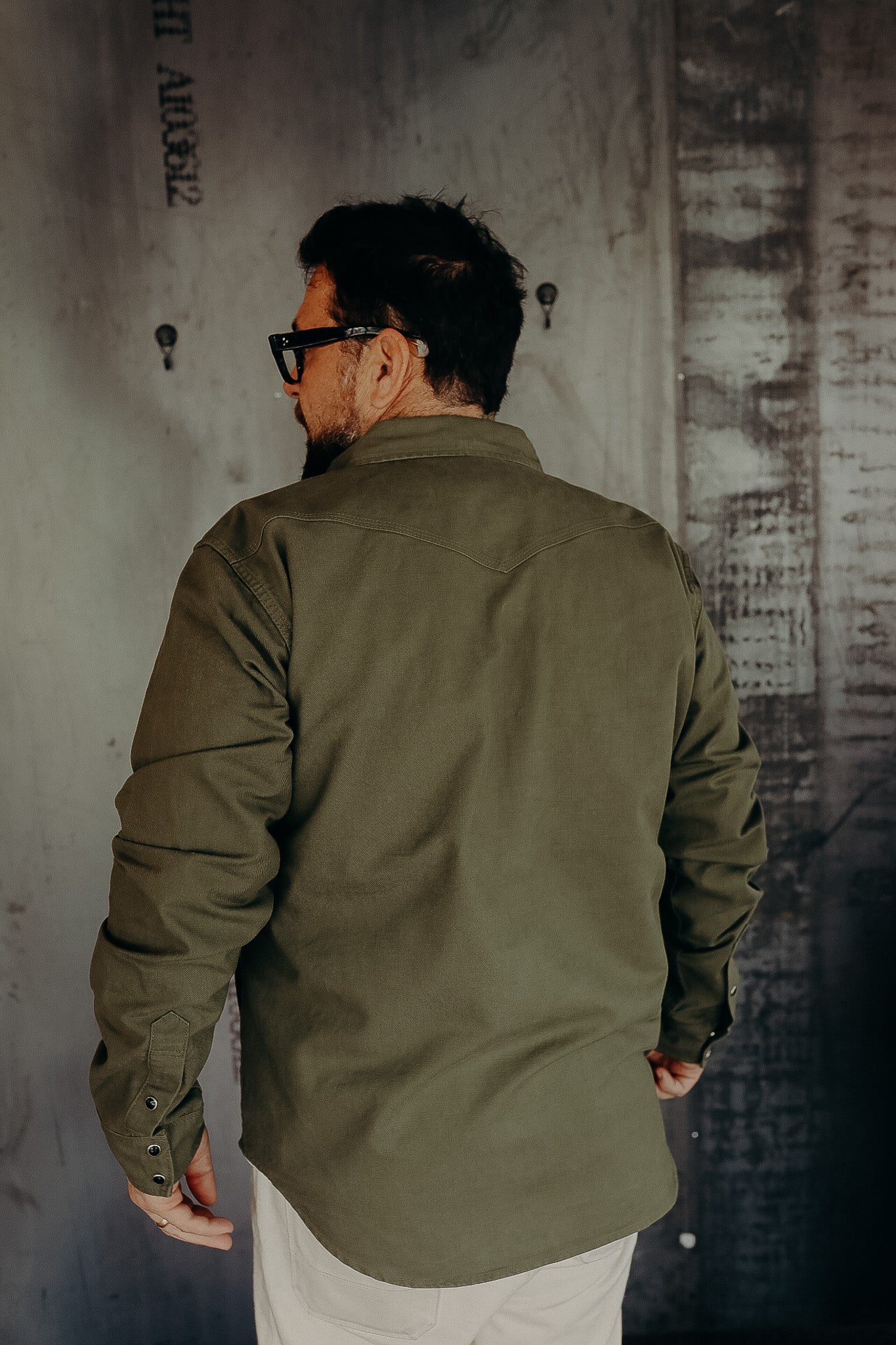 9oz Military Serge CPO Shirt - Olive IHSH-381-OLV