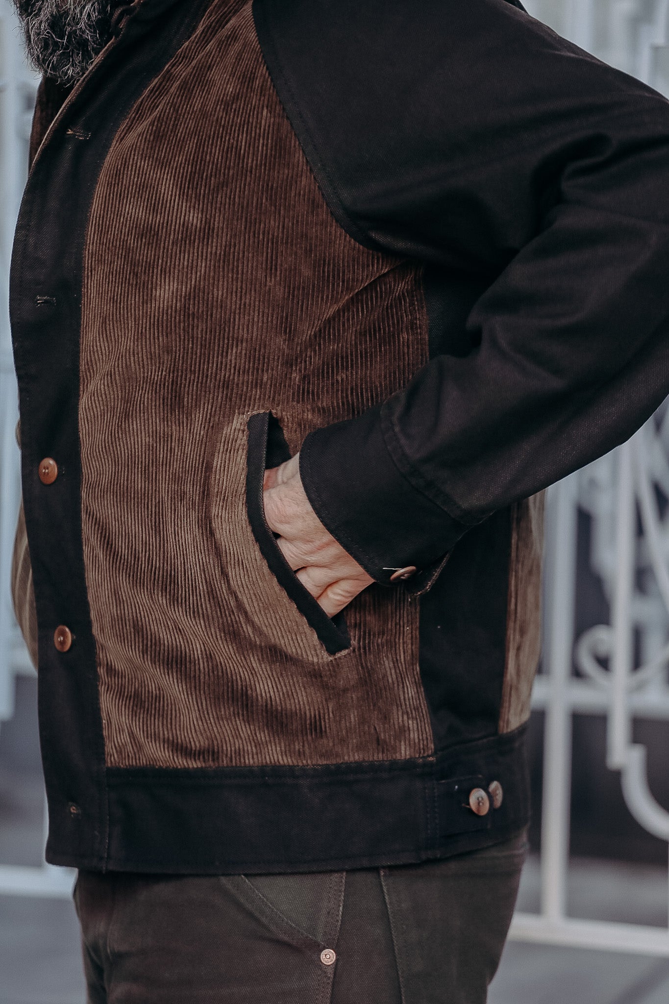 SJGJ24 BLACK COATED DUCK GRIZZLY JACKET (SJGJ24 )