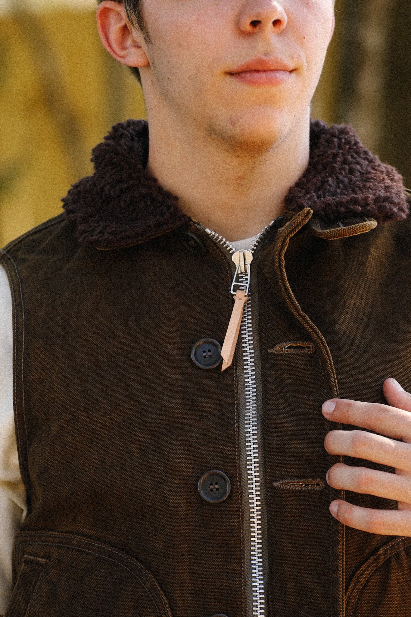 12oz Duck N1 Deck Vest - Brown IHV-51-BRN