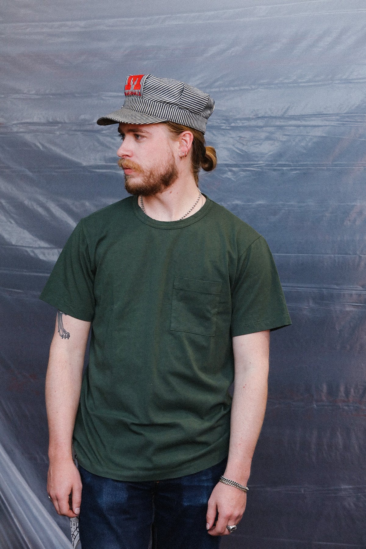 Dehen 1920 Heavy Duty Single Pocket Tee-Spruce