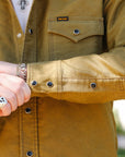 12oz Military Moleskin Western Shirt - Khaki IHSH-426-KHA