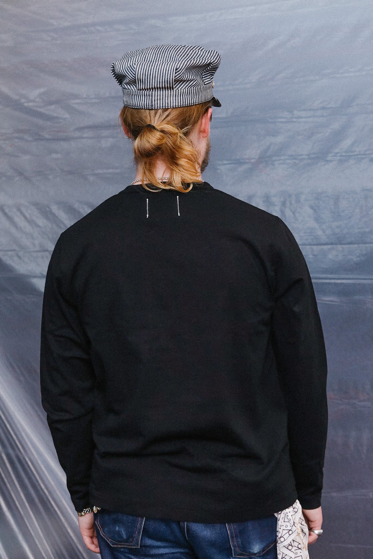 Dehen 1920 Heavy Duty Long Sleeve Single Pocket Tee- Black