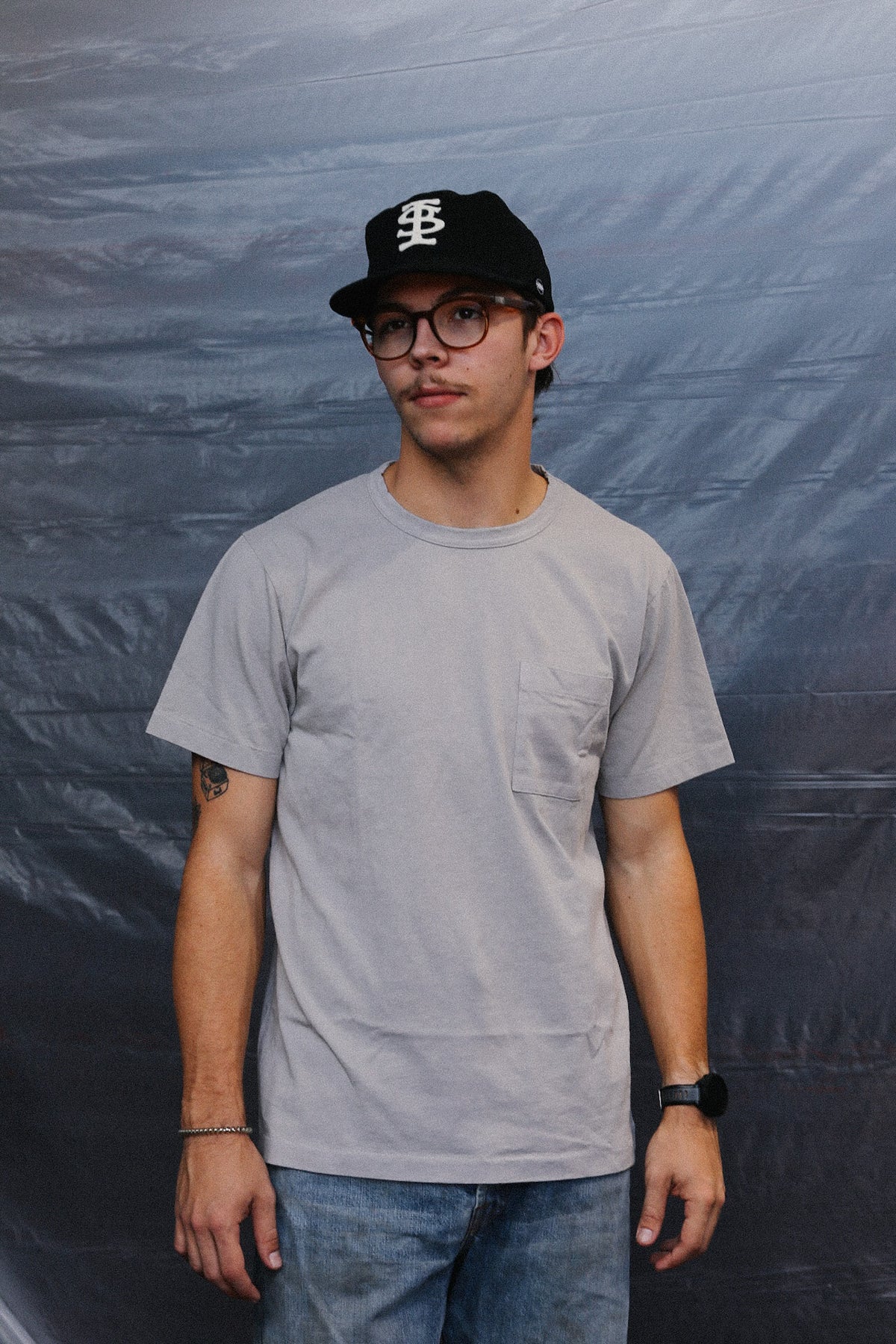 Dehen 1920 Heavy Duty Single Pocket Tee-Ascot Grey