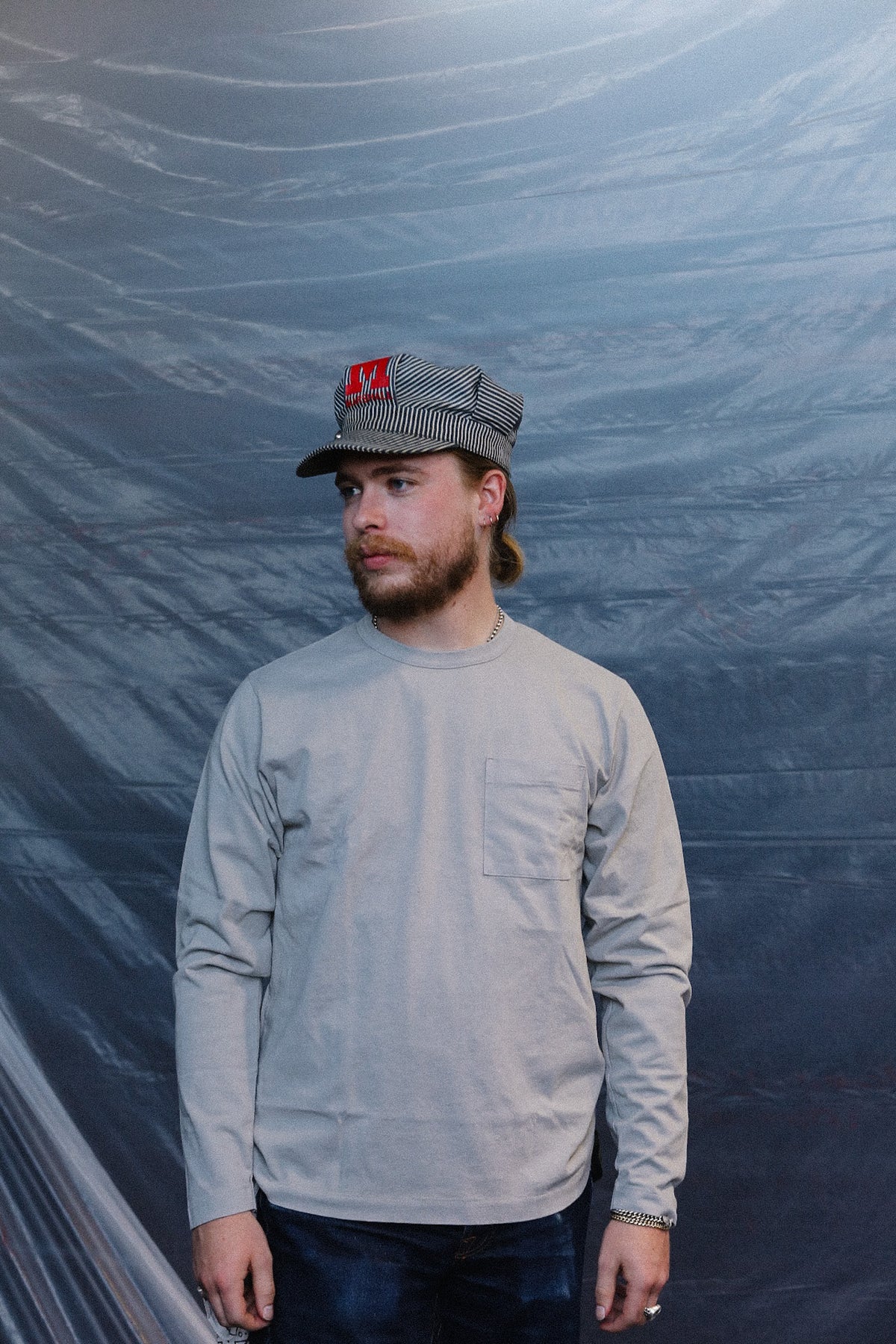 Dehen 1920 Heavy Duty Long Sleeve Single Pocket Tee-Ascot Grey