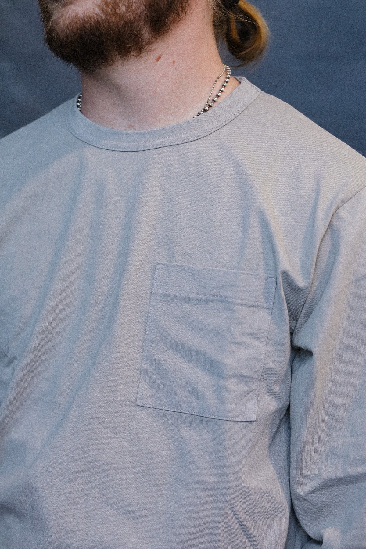 Dehen 1920 Heavy Duty Long Sleeve Single Pocket Tee-Ascot Grey
