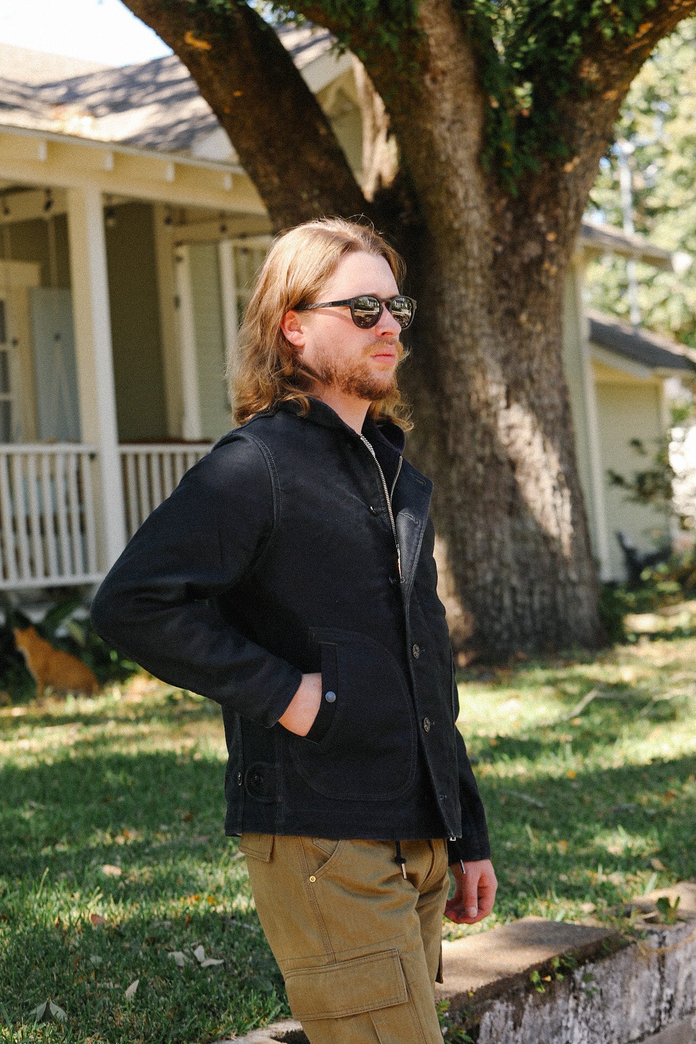 12oz Whipcord Lightweight N1 Deck Jacket - Black IHM-48-BLK – Iron